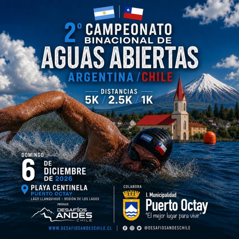 2&ordm; CAMPEONATO BINACIONAL DE AGUAS ABIERTAS PUERTO OCTAY 2026