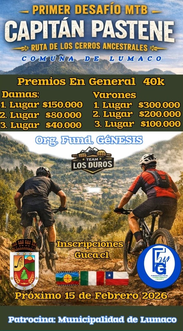 Primer Desaf&iacute;o MTB Capit&aacute;n Pastene - Ruta de los Cerros Ancestrales
