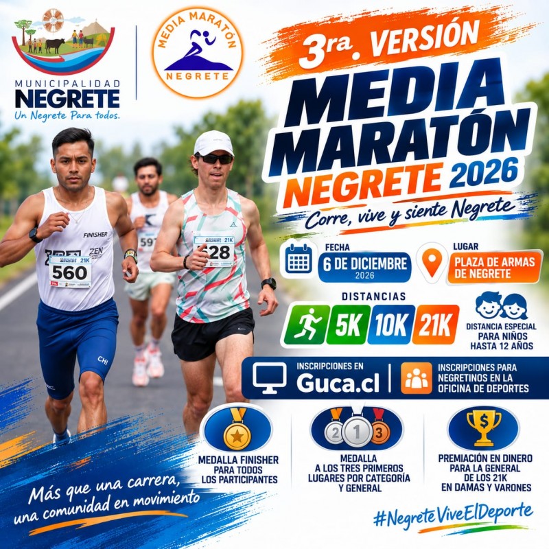 3RA. VERSI&Oacute;N &ldquo;MEDIA MARAT&Oacute;N NEGRETE 2026&rdquo;