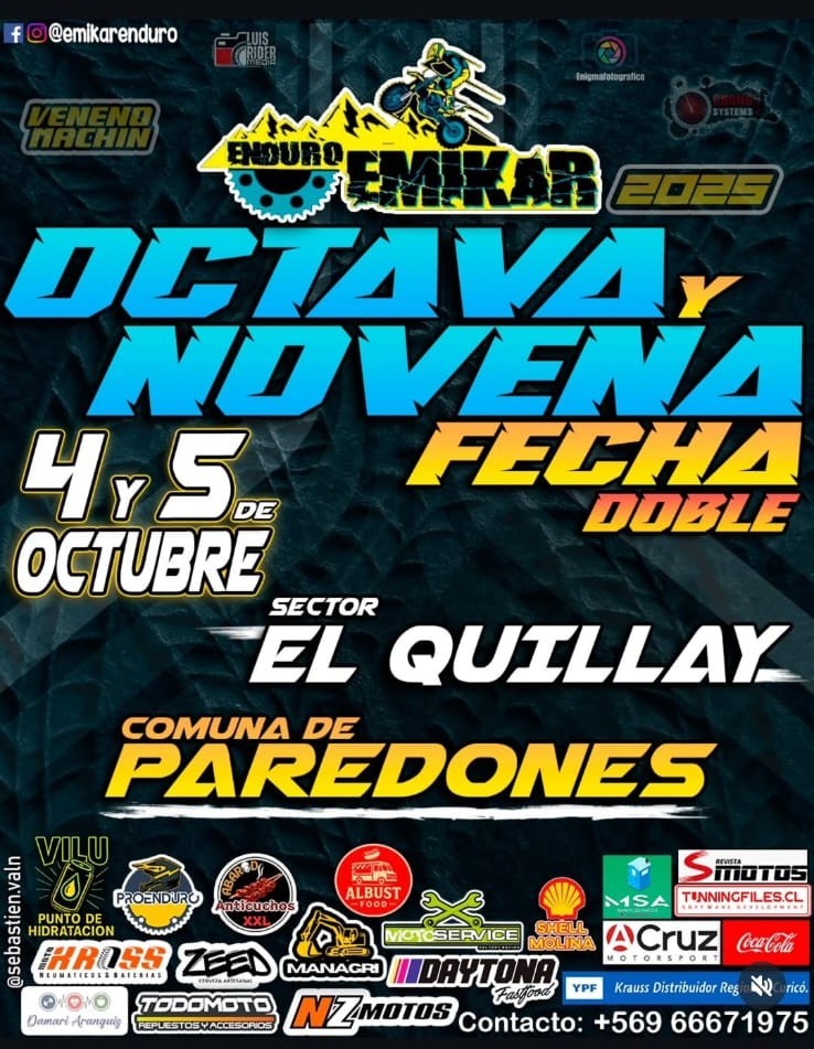 Novena Fecha Campeonato Enduro Emikar