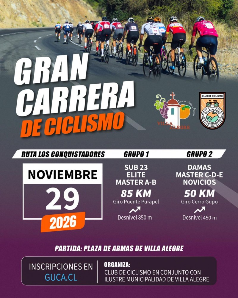 Carrera Ciclismo Ruta Villa Alegre