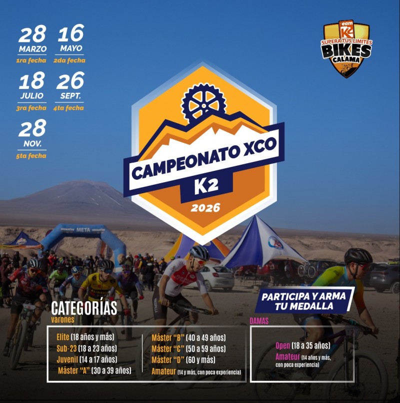 1er Desaf&iacute;o COPA XCO K2 2026